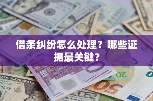北京借条纠纷怎么处理？哪些证据最关键？