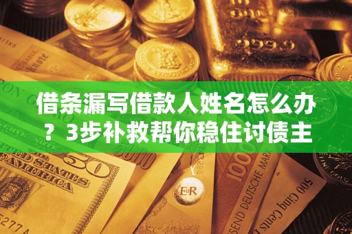 北京借条漏写借款人姓名怎么办？3步补救帮你稳住讨债主动权