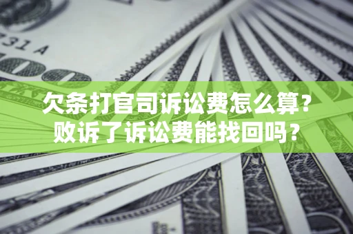 北京欠条打官司诉讼费怎么算？败诉了诉讼费能找回吗？