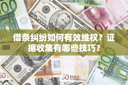 北京借条纠纷如何有效维权？证据收集有哪些技巧？