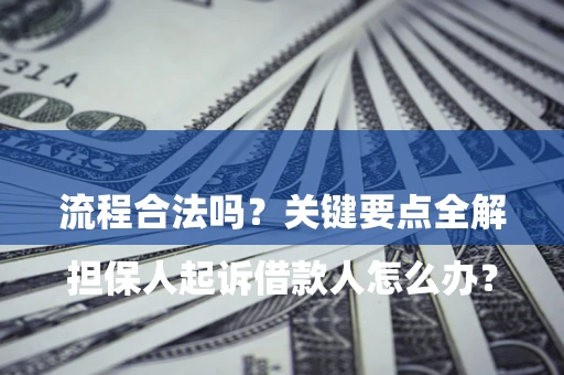 北京

担保人起诉借款人怎么办？流程合法吗？关键要点全解析
